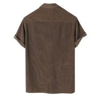 B91XZ košulje za vježbanje muško casur corduroy t majica bluza od punog isključivanja košulja kratkih