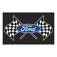 Ford zastave Tailgater prostirka 5'x6 '- crna