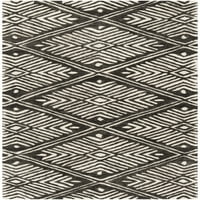 Cambridge Jimney Geometrijski čestovi vuneni tepih za trkače, bjelokorni ugljen, 2'6 8 '