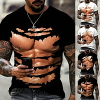 Fule Ljeto 3D majica za ispis Muški kratki rukav kreativni uzorak Smiješni prsni vrhovi tinejdžeri