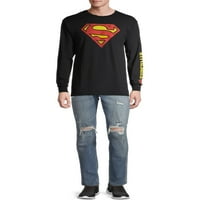 Stripovi muške i velike muške Superman klasični štit grafički T-shirt