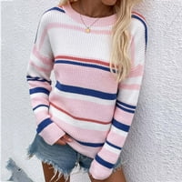 Pimfylm Ženski Pulover Džemperi Skraćeni Pulover Sweaters Za Žene Plus Size Trendy Pink M