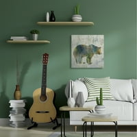 Stupell Home Décor apstraktna silueta medvjeda teksturirana površina dizajn životinja platno zid Art by