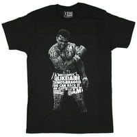 Muhammad Ali tekst popunite licenciranu grafičku mušku majicu