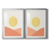 Wexford Home Simple Boho Sun i Premium Framed Print, 26.5 36.5 - spreman za vješanje, srebro