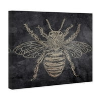 Wynwood Studio Životinje Wall Art Canvas Prints' Bee ' Insects - Gold, Black