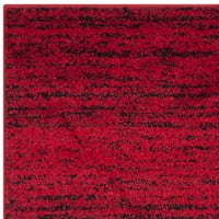Adirondack Linnette apstraktna područja tepiha, crvena crna, 9 '12'