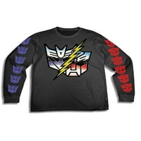 Muška Hasbro Transformers Autobots v. Decepticons Dugi rukav grafički T Shirt
