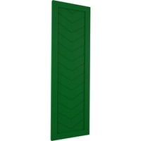 Ekena Millwork 18 W 67 H True Fit PVC jedno ploča Chevron Moderni stil fiksne kapke, viridian zeleno