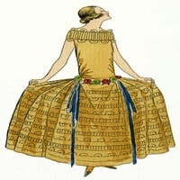 Mlada dama u večernjoj haljini Philippe i Gaston Poster Print Mary Evans Library Slika
