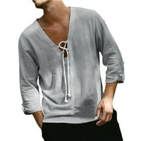 Wefuesd Muška košulja Muška ljetna casual plaže Stil labav V izrez Troh Tromjenski pulover TOP Ljetnje