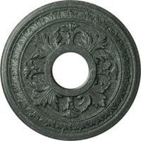 Ekena Millwork 3 8 od 1 4 ID 1 2 P bltimore stropni medaljon, ručno oslikana atenski zelena pucketa