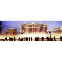Panoramske slike PPI127263S Hotel upaljen u noć Bellagio Resort & Casino The Strip Las Vegas Nevada USA