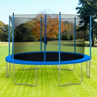 Ft trampolin za djecu, Aukfa vanjski trampolin sa sigurnosnom mrežom, podrška za noge u obliku slova W, kapacitet LBS, plava