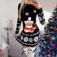 Ženske božićne haljine vruće rasprodaje modne jesenske i zimske žene seksi božićne s dugim rukavima od