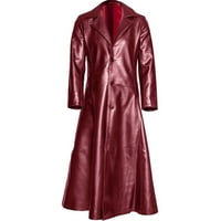 Muški modni gotički dugi kaput kožni kaput kožne jakne S-5XL