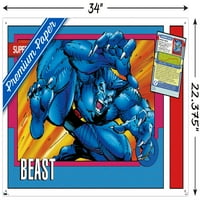 Marvel Trading kartice - Zidni poster zvijeri sa pushpinsom, 22.375 34
