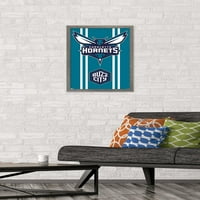 Charlotte Hornets-Zidni Poster Sa Logotipom, 14.725 22.375