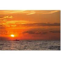 Zaštitni znak Fine Art Ribarski brod Sunset Platno umetnost Jason Shaffer