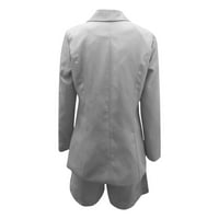 Blazer jakne za žene Dvije odijelo Dressy Ljeto Podesi Čvrsto trodijelno odijelo sa prslukom + jaknom