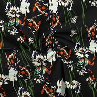 Ženski vrhovi kratkih rukava casual bluza tiskane dame Ljetne tunike vrhovi V-izrez modni crni 5xl