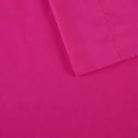 Comfort Classics MicroFiber ružičasti list set sa džepovima sa bočnim skladištenjem, Queen