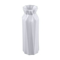 Nordic Style Geometrijske linije Teksture Cvjetna vaza - okrugli ovalni otvor - imitacija keramičke plastične