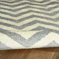 Kolekcija tepiha linina Krf, siva i vrhnje, 4'4 6 '