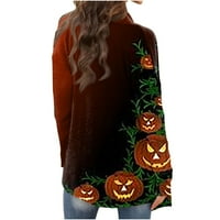 Bazyrey jesen kardigani za žene Dugi rukav trendi Hallowee Print labave bluze kardigan Casual pulover