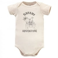 Hudson Baby novorođenčad pamučni bodysuits, vintage safari, 0 mjeseci