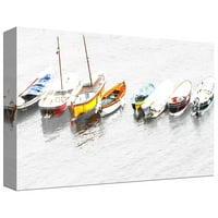 Whitewater Boats Italia od Judita Lurie Wrapped Canvas Photo Art Print
