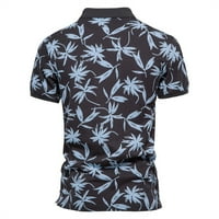 Muške kratke rukave T-shirt list Print Hawaiian Style Slim Fit kratki rukav Top shirt bluze pamučne majice