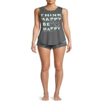 Grayson Social Women's and Women's Plus grafički Top i šorc za spavanje, 2-dijelni set pidžama