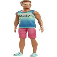 Barbie Fashionstas Ken Fashion Doll u Malibu Tank & Sandale sa vitiligom i brineta kosom