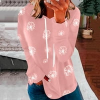 PEDORT CANAL CROPSAČKA ZA ŽENE JUMPER pulover s kapuljačom Bluza Pink, 2xL