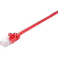 V 1. Ft. CAT5E nezaštićen UTP RJ muški za RJ muški mrežni kabel, crveni