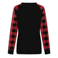 Fashin grafički Print duge rukave košulje za žene posada vrat labave Fit bluze trendi udoban pulover