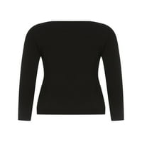 Musuos ženska pletena majica sa dugim rukavima dizajn dekoltea sa zatvaračem Slim Fit prozračni džemper