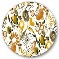 Designart 'Vital obilje Wildflowers I' Modern Circle Metal Wall Art-disk od 29