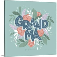 GreatBIGCanvas baka Gia Graham siva plava ružičasta 36 u. W 36 u. H Neuramljeni Canvas Art Print Viseći