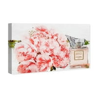 Piste Avenue Fashion and Glam Wall Art Canvas Ispiši 'Cvijeće i parfem čistim' parfemi - ružičasti, bijeli