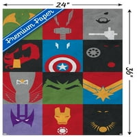 Marvel Comics - Avengers - Minimalistički mrežni zidni poster, 24 36