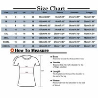 Ženski ljetni vrhovi časovni otvor za bluzu za bluzu Grafički printira Ženske majice Kratki rukav crni m